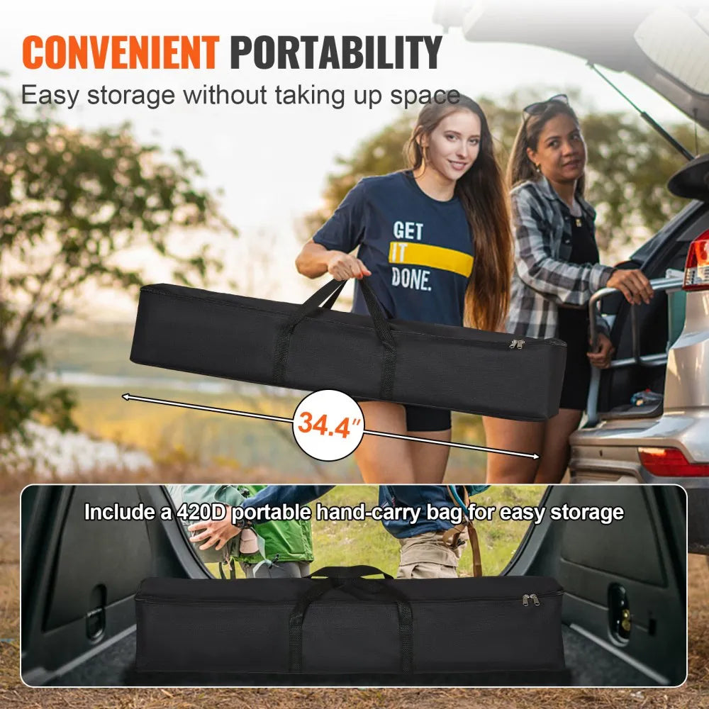 VEVOR Projector Screen with Stand, 120 inch 16:9 4K 1080 HD Outdoor Movie Screen with Stand, Wrinkle-Free Projection Screen with Tripods and Carry Bag, for Home Theater Cinema Backyard Movie Night
