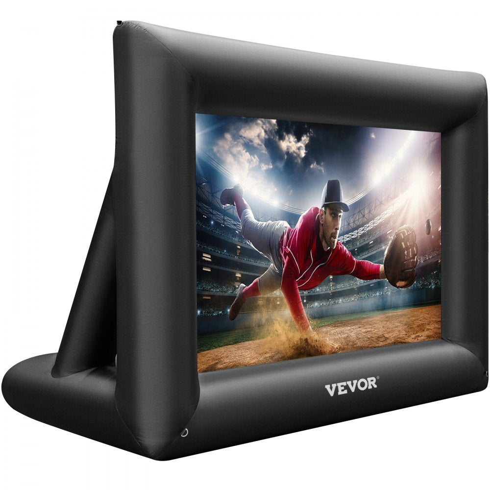 VEVOR Inflatable Movie Screen 24FT Inflatable Projector Screen for outside with 360W Air Blower Inflatable Screen Oxford Fabric Material Blow Up Screen for Outdoor Movie Supports Front/Rear Projection