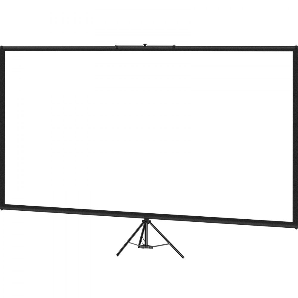 VEVOR Tripod Projector Screen with Stand 90 inch 16:9 4K HD Projection Screen Stand Wrinkle-Free Height Adjustable Portable Screen for Projector Indoor & Outdoor for Movie, Home Cinema, Gaming, Office