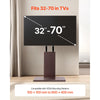 VEVOR Universal TV Stand, Table Top TV Stand for 32-70 inch Screens, Swivel and Height Adjustable TV Mount Stand Holds up to 99 lbs with Power Strip, for Living Room, Bedroom, MAX VESA 600 x 400 mm
