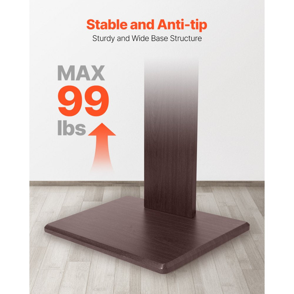 VEVOR Universal TV Stand, Table Top TV Stand for 32-70 inch Screens, Swivel and Height Adjustable TV Mount Stand Holds up to 99 lbs with Power Strip, for Living Room, Bedroom, MAX VESA 600 x 400 mm