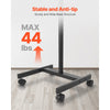 VEVOR Rolling TV Stand, Mobile TV Cart for 17-55 Inch Screens, Portrait to Landscape, Portable TV Stand with Wheels Holds up to 44 lbs for Living Room, Bedroom, Office, Outdoor, Max VESA 200x200mm