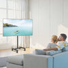 VEVOR Rolling TV Stand, Mobile TV Cart for 17-55 Inch Screens, Portrait to Landscape, Portable TV Stand with Wheels Holds up to 44 lbs for Living Room, Bedroom, Office, Outdoor, Max VESA 200x200mm