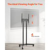 VEVOR Rolling TV Stand, Mobile TV Cart for 32-65 Inch Screens, Height Adjustable, Portable Monitor Stand with Wheels Holds up to 88 lbs for Living Room, Bedroom, Office, Outdoor, Max VESA 400x400mm