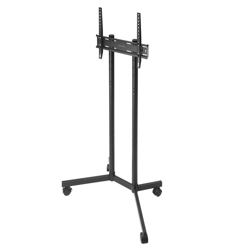 VEVOR Rolling TV Stand, Mobile TV Cart for 32-65 Inch Screens, Height Adjustable, Portable Monitor Stand with Wheels Holds up to 88 lbs for Living Room, Bedroom, Office, Outdoor, Max VESA 400x400mm