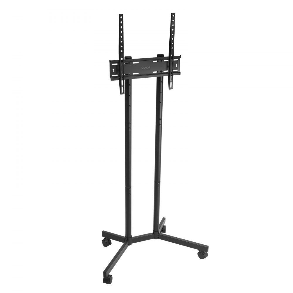 VEVOR Rolling TV Stand, Mobile TV Cart for 32-65 Inch Screens, Height Adjustable, Portable Monitor Stand with Wheels Holds up to 88 lbs for Living Room, Bedroom, Office, Outdoor, Max VESA 400x400mm