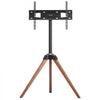 VEVOR Tripod Easel TV Stand, for 40-65 inch Flat Screen/Curved TVs Up to 99 lbs, 18° Left-Right Rotation Portable TV Stand with Oak Wood Legs, for Bedroom, Living Room, Studio, MAX VESA 600 x 400 mm