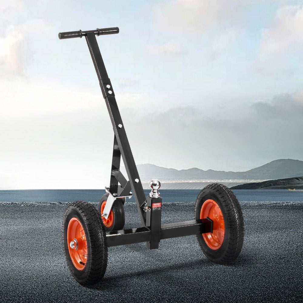 VEVOR Trailer Dolly, 1000lbs Tongue Weight Capacity, Carbon Steel Trailer Mover with 2 inch Ball, 14 inch Pneumatic Tires, Portable Tow Dolly for Moving RV Trailer