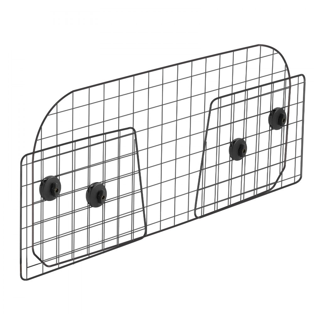 VEVOR Dog Car Barrier, 38"-66.3" Adjustable Car Divider for Trunk Cargo Area, Universal-Fit Back Seat Heavy-Duty Wire Mesh Dogs Separator Guard Net, Vehicle Pet Barrier for Sedans, Trucks and SUVs
