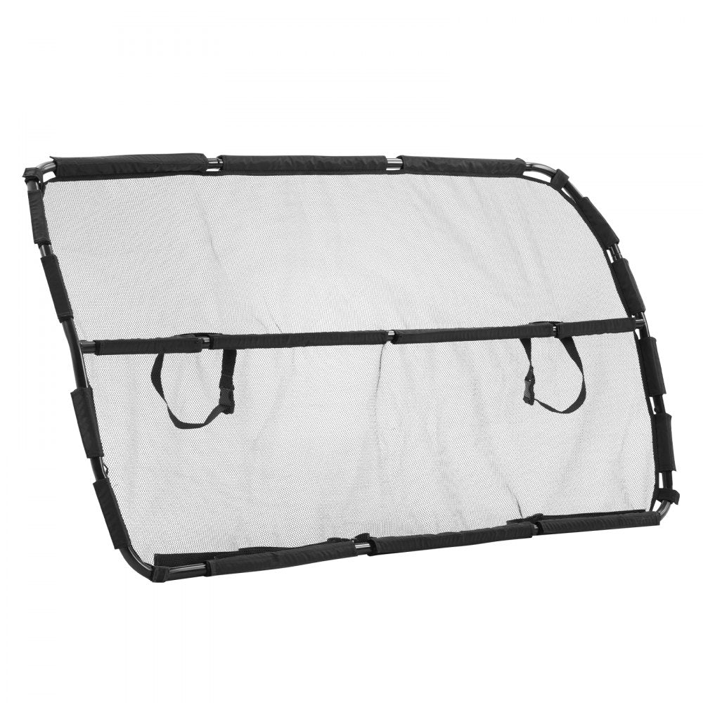 VEVOR Dog Car Barrier, 56" Wide Car Divider for Front Seats Installation, Vehicle Pet Barrier with See Through Net Mesh, Universal-Fit Dog Car Barrier for Full-size Sedans, Trucks, and SUVs, Black