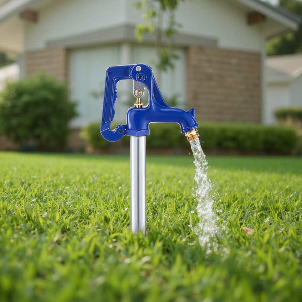 VEVOR Frost Proof Yard Hydrant, 4.2FT Freeze-Proof Outdoor Faucet with 24" Bury Depth, 3/4" NPT Pipe Connection & 3/4" NH Hose Coupling, No Lead Freezeless Hydrant for Yard Garden Farm Irrigation
