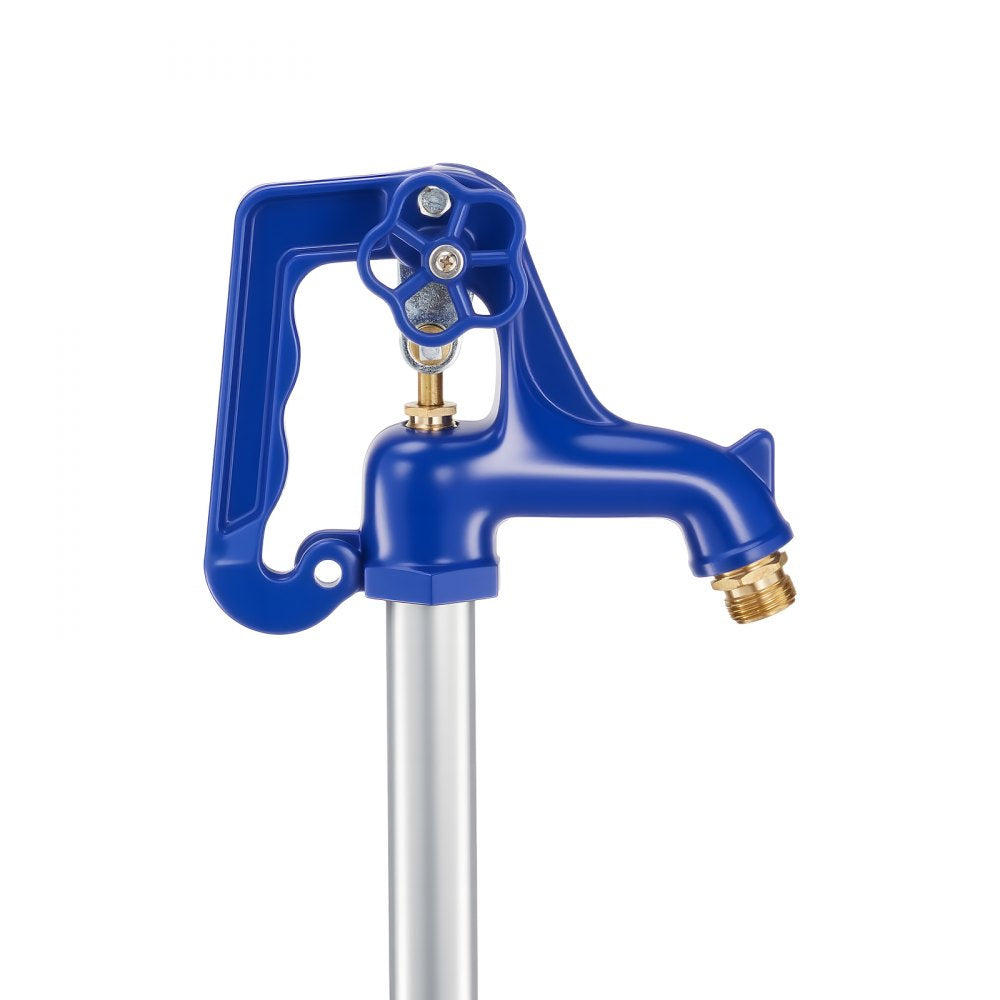 VEVOR Frost Proof Yard Hydrant, 3.22FT Freeze-Proof Outdoor Faucet with 12" Bury Depth, 3/4" NPT Pipe Connection, Lever Handle + Handwheel, No Lead Freezeless Hydrant for Yard Garden Farm Irrigation