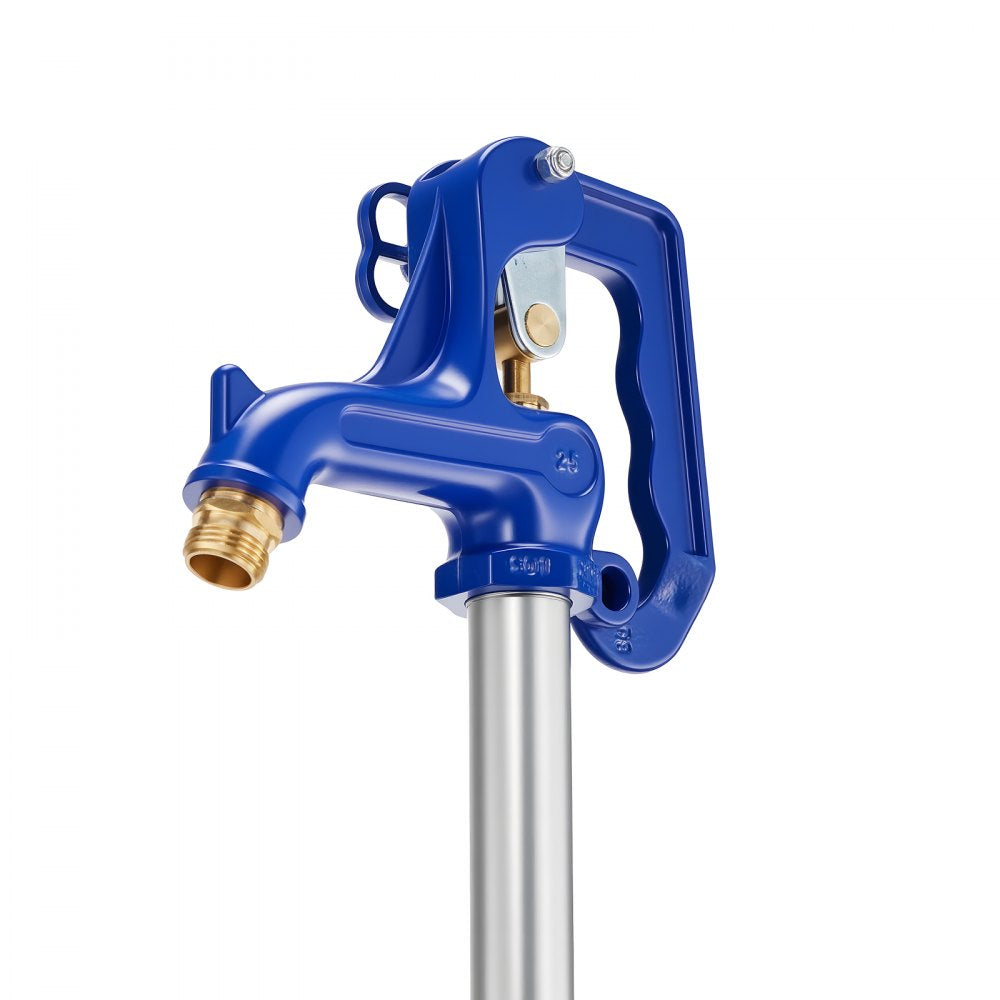 VEVOR Frost Proof Yard Hydrant, 5.24FT Freeze-Proof Outdoor Faucet with 36" Bury Depth, 3/4" NPT Pipe Connection, Lever Handle + Handwheel, No Lead Freezeless Hydrant for Yard Garden Farm Irrigation