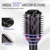 VEVOR Hair Blow Dryer Brush, 4 in 1 Ionic Hair Dryer and Styler Volumizer with 2.95" Ceramic Coating Oval Barrel & 3 Heat Settings, Professional Hot Air Styling Brush for Straightening Drying Curling