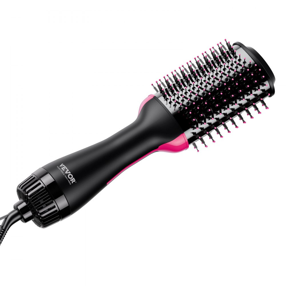 VEVOR Hair Blow Dryer Brush, 4 in 1 Ionic Hair Dryer and Styler Volumizer with 2.95" Ceramic Coating Oval Barrel & 3 Heat Settings, Professional Hot Air Styling Brush for Straightening Drying Curling