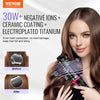 VEVOR Hair Blow Dryer Brush, 4 in 1 Ionic Hair Dryer Styler and Volumizer with Electroplated Titanium & 2.56" Ceramic Coating Oval Barrel, 3-Temp Hot Air Styling Brush for Drying Straightening Curling