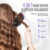 VEVOR Hair Blow Dryer Brush, 4 in 1 Ionic Hair Dryer Styler and Volumizer with Electroplated Titanium & 2.56" Ceramic Coating Oval Barrel, 3-Temp Hot Air Styling Brush for Drying Straightening Curling