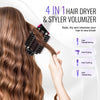 VEVOR Hair Blow Dryer Brush, 4 in 1 Ionic Hair Dryer Styler and Volumizer with Electroplated Titanium & 2.95" Ceramic Coating Oval Barrel, 3-Temp Hot Air Styling Brush for Drying Straightening Curling