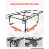 VEVOR Truck Ladder Rack 800LBS Capacity Universal Over-Cab Trucks Bed Rack, 43.3"-63" Width Adjustable for Kayak Surfboard Lumber, Non-Drilling/Drilling Installation, Fits Short-Bed & Long-Bed Trucks