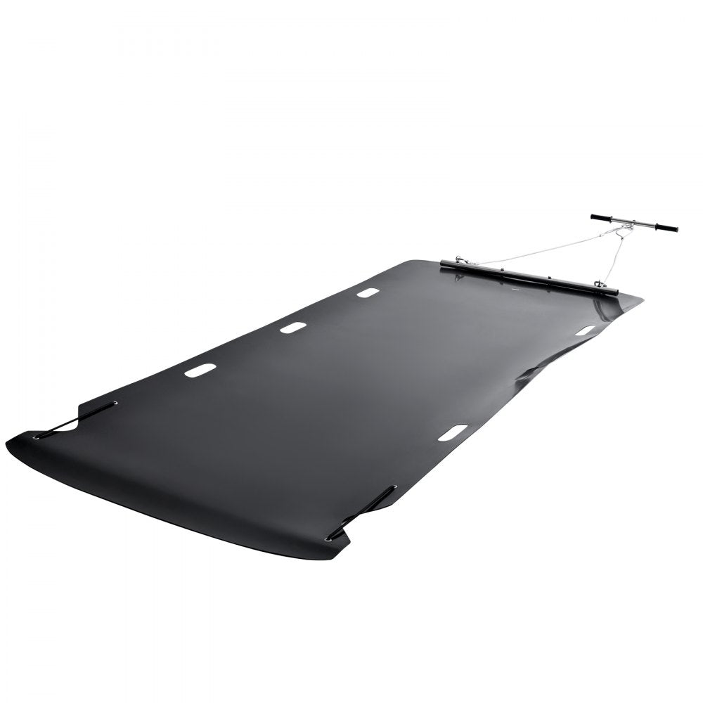VEVOR Yard Drag Sled, 110 x 46 in, 2000lbs Heavy Duty Utility Sled, HDPE Drag Glider with Ropes & Pull Cable, Dual Use Game Hauler for Firewood Ice Fishing, Compatible with ATVs UTVs Tractors