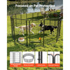 VEVOR Dog Playpen 40 Inch 16 Panels Foldable Metal Exercise Pen Pet Fence, Indoor/Outdoor Heavy Duty Puppy Crate Kennel with Door for Large/Small Dogs and Cats, Portable for RV Camping, Yard, Black