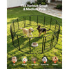 VEVOR Dog Playpen 40 Inch 16 Panels Foldable Metal Exercise Pen Pet Fence, Indoor/Outdoor Heavy Duty Puppy Crate Kennel with Door for Large/Small Dogs and Cats, Portable for RV Camping, Yard, Black