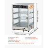 VEVOR 3-Tier Commercial Food Warmer Display, 800W Food Display Warmer with LED Light, Adjustable Shelf and Stainless Steel Frame, 86℉~185℉ Air Heating, 60L for Hamburger, Pizza, Bread, Fried Chicken