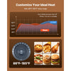VEVOR Food Display Warmer - temperature control range graphic (86°F-185°F)