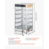 VEVOR NB-1PW Food Warmer Display - dimensions and specifications image