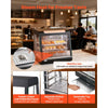 VEVOR 3-Tier Commercial Food Warmer Display, 1200W Food Display Warmer with LED Light, Top Storage and Adjustable Shelves, 86℉~185℉ Steam Heating, 106Qt/100L for Hamburger, Pizza, Bread, Fried Chicken