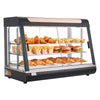 VEVOR 3-Tier Commercial Food Warmer Display, 1400W Food Display Warmer with LED Light, Top Storage and Adjustable Shelves, 86℉~185℉ Steam Heating, 137Qt/130L for Hamburger, Pizza, Bread, Fried Chicken