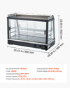 VEVOR food warmer display dimensions and specs graphic