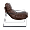 VEVOR Accent Chair, Modern PU Leather Armchair, Cozy Upholstered Chair, with Soft Foam Cushioning, Sturdy Metal Frame, and Detachable Cushion, for Living Room, Bedroom, Reading Room, Office, Brown