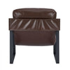 VEVOR Accent Chair, Modern PU Leather Armchair, Cozy Upholstered Chair, with Soft Foam Cushioning, Sturdy Metal Frame, and Detachable Cushion, for Living Room, Bedroom, Reading Room, Office, Brown