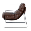 VEVOR Accent Chair, Modern PU Leather Armchair, Cozy Upholstered Chair, with Soft Foam Cushioning, Sturdy Metal Frame, and Detachable Cushion, for Living Room, Bedroom, Reading Room, Office, Brown