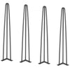 VEVOR Hairpin Table Legs 28", Set of 4 Desk Legs 900lbs Load Capacity, Hairpin Desk Legs 3 Rods for Desk Chairs Bench Dining End Table, Solid Carbon Steel Heavy Duty Furniture Legs Black