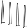 VEVOR Hairpin Table Legs 28", Set of 4 Desk Legs 900lbs Load Capacity, Hairpin Desk Legs 3 Rods for Desk Chairs Bench Dining End Table, Solid Carbon Steel Heavy Duty Furniture Legs Black