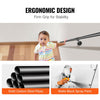 VEVOR Pipe Stair Handrail, 10FT Staircase Handrail, 440LBS Load Capacity Carbon Steel Pipe Handrail, Industrial Pipe Handrail with Wall Mount Support, Round Corner Wall Handrailing for Indoor, Outdoor