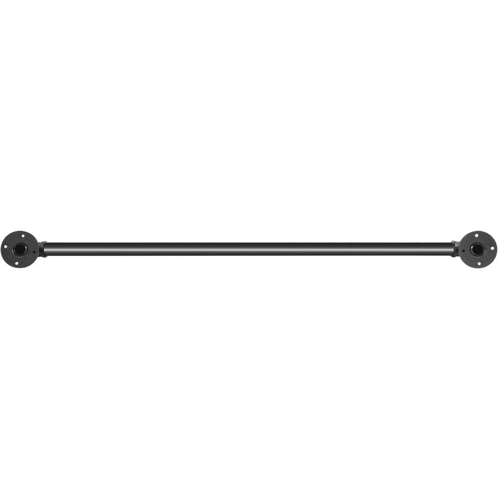 VEVOR Pipe Stair Handrail, 3FT Staircase Handrail, 440LBS Load Capacity Carbon Steel Pipe Handrail, Industrial Pipe Handrail with Wall Mount Support, Round Corner Wall Handrailings for Indoor, Outdoor