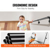 VEVOR Pipe Stair Handrail, 7FT Staircase Handrail, 440LBS Load Capacity Carbon Steel Pipe Handrail, Industrial Pipe Handrail with Wall Mount Support, Round Corner Wall Handrailings for Indoor, Outdoor