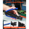 VEVOR Coax Cable Crimper Kit, Coaxial Cable Compression Kit with a Crimping Tool, a Wire Stripper, and 30PCS F-Type RG6 Connector, Compatible with RG6, RG59, RG11 Coax Cable, Lightweight & Portable