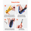 VEVOR Coax Cable Crimper Kit, Coaxial Cable Compression Kit with a Crimping Tool, a Wire Stripper, and 30PCS F-Type RG6 Connector, Compatible with RG6, RG59, RG11 Coax Cable, Lightweight & Portable