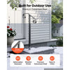 VEVOR Handrails for Outdoor Steps, 1-2 Step Single-Post Stair Hand Rail Kit, Gray Stair Rails for Seniors, Concrete Steps & Porch & Deck, Heavy-Duty Galvanized Steel Railings w/ Installation Hardware