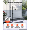 VEVOR Handrails for Outdoor Steps, 1-2 Step Single-Post Stair Hand Rail Kit, Gray Stair Rails for Seniors, Concrete Steps & Porch & Deck, Heavy-Duty Galvanized Steel Railings w/ Base & Installation Kit