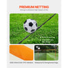VEVOR Portable Soccer Goal, 12x6 ft Adults Kids Backyard Soccer Net, Large Practice Soccer Net, Steel Fiberglass Structure Training Goal Set, All-Weather Outdoor Soccer Goals with Carry Bag, Orange