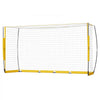 VEVOR Portable Soccer Goal, 12x6 ft Adults Kids Backyard Soccer Net, Large Practice Soccer Net, Steel Fiberglass Structure Training Goal Set, All-Weather Outdoor Soccer Goals with Carry Bag, Yellow
