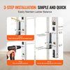 VEVOR Ladder Levler, 23.4 inch Steel 550lbs Load Ladder Leveling Tool, Pitch Hopper, Stair Ladder Stabilizer with Storage, Easy to Use for All Surfaces,Extension Ladder Accessories for Uneven Ground