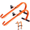 VEVOR Ladder Roof Hook, 2 Pack with Wheel Heavy Duty Steel Ladder Stabilizer, Roof Ridge Extension Rubber Grip T-Bar for Damage Prevention, 500 lbs Weight Rating, Fast & Easy to Access Steep Roofs