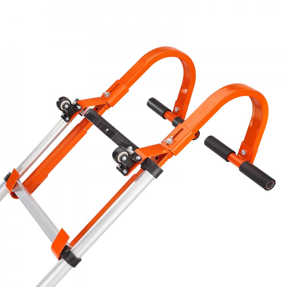 VEVOR Ladder Roof Hook, 2 Pack with Wheel Heavy Duty Steel Ladder Stabilizer, Roof Ridge Extension Rubber Grip T-Bar for Damage Prevention, 500 lbs Weight Rating, Fast & Easy to Access Steep Roofs
