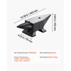VEVOR Cast Iron Anvil, 22 Lbs/10kg Single Horn Anvil, with Large Countertop and Stable Base, High Hardness Rugged Round Horn Anvil Blacksmith, for Shaping, Bending